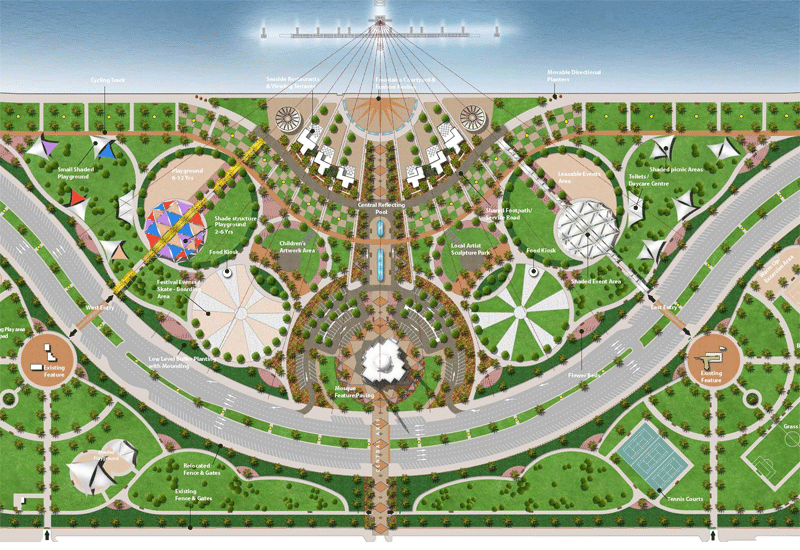 The next stage includes the installation of a giant musical water fountain in Khalid Lagoon. The next stage includes the installation of a giant musical water fountain in Khalid Lagoon.