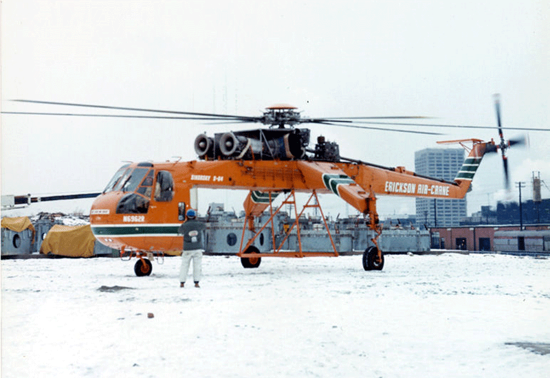 The Sikorsky Skycrane. The Sikorsky Skycrane.