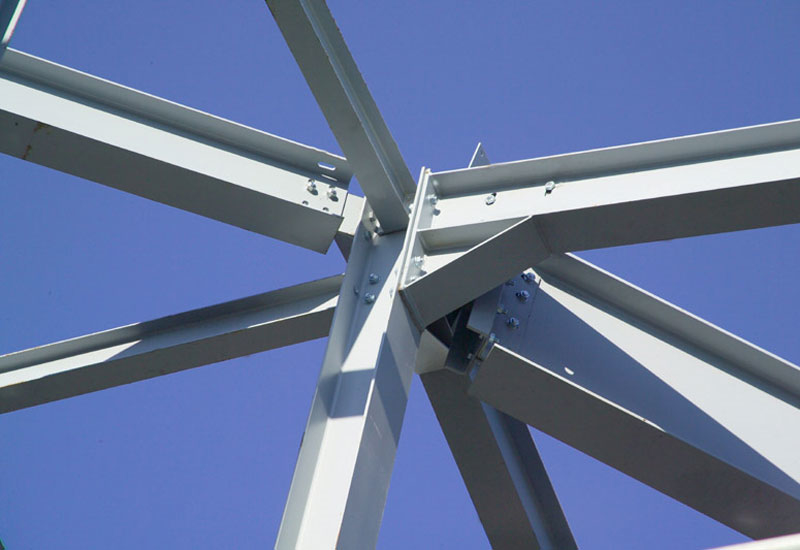 An example of structural steel members. An example of structural steel members.