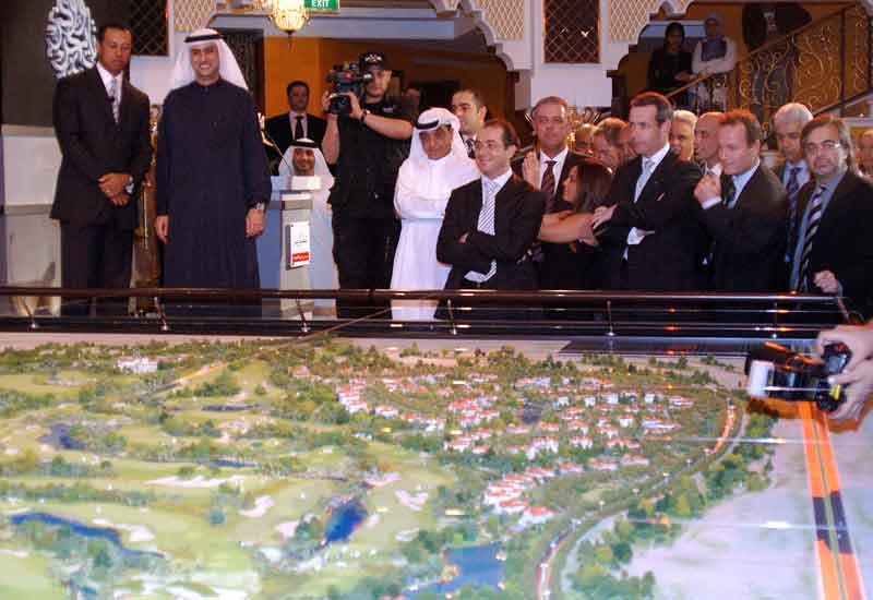 The Tiger Woods Dubai Gold Community is unveiled by the developer and Woods himself. The Tiger Woods Dubai Gold Community is unveiled by the developer and Woods himself.