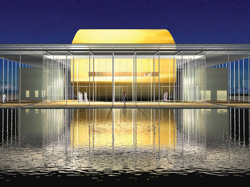 Construction of the theatre, a $50.5m (BHD19m) waterfront facility near the Diplomatic Area, has been going on for 12 months. Image: architecture stud Construction of the theatre, a $50.5m (BHD19m) waterfront facility near the Diplomatic Area, has been going on for 12 months. Image: architecture stud