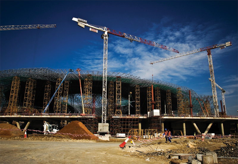 Abu Dhabi construction aims to be a benchmark for sustainability. Abu Dhabi construction aims to be a benchmark for sustainability.