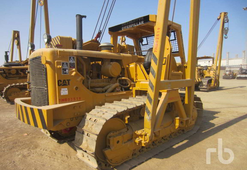 One of the Caterpillar side booms to be auctioned in Dubai. One of the Caterpillar side booms to be auctioned in Dubai.