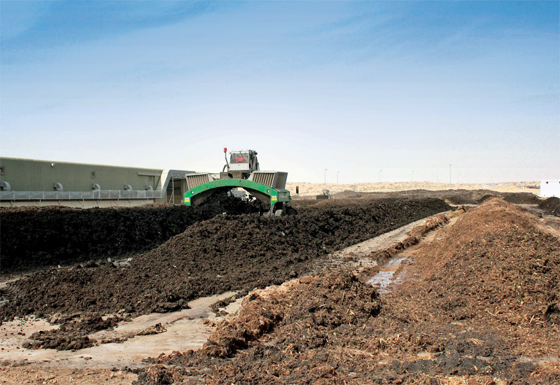 Bee'ah compost plant in Al Saj?ah for processing green and organic waste. Bee'ah compost plant in Al Saj?ah for processing green and organic waste.