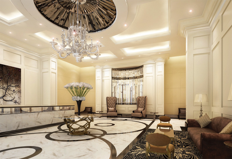 The lobby of the Trump Tower, India. The lobby of the Trump Tower, India.