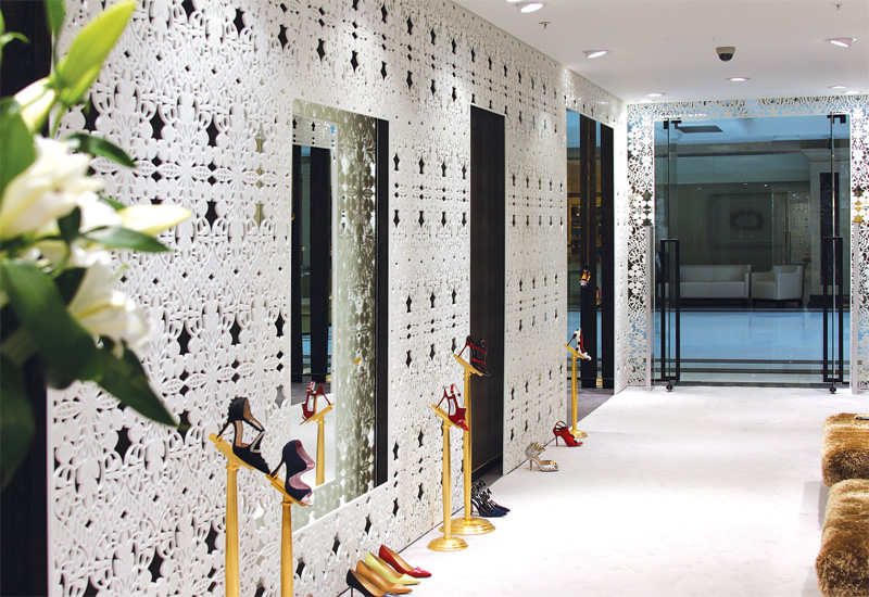 The inner panels are made from Corian. The inner panels are made from Corian.