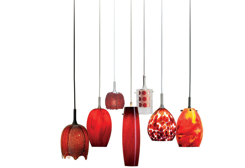 Nora Lighting has released the Radiant Reds, a series of art glass pendants in vibrant hues Nora Lighting has released the Radiant Reds, a series of art glass pendants in vibrant hues
