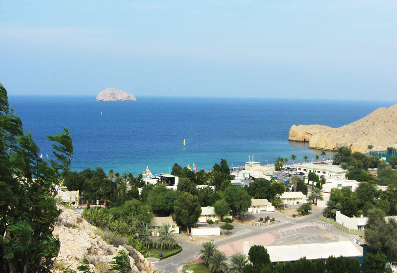 Ras Al Hamra Beach, the current PDO staff social club , north towards Jazirat al Fahl island in the Gulf of Oman. Ras Al Hamra Beach, the current PDO staff social club , north towards Jazirat al Fahl island in the Gulf of Oman.
