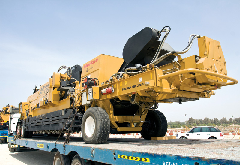 The Martec AR2000 Super Recycler processes old tarmac in to new paving. The Martec AR2000 Super Recycler processes old tarmac in to new paving.