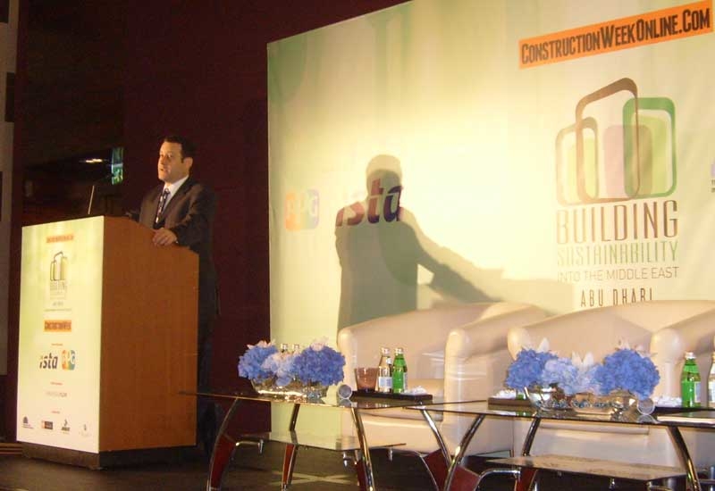 Chairman Michael Nates opens Building Sustainability conference. Chairman Michael Nates opens Building Sustainability conference.