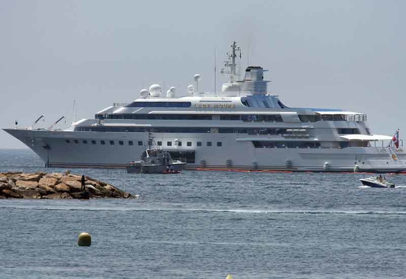 Nasser al Rachid's yacht the 'Lady Moura', one of the world's biggest private yachts (VALERY HACHE/AFP/Getty Images). Nasser al Rachid's yacht the 'Lady Moura', one of the world's biggest private yachts (VALERY HACHE/AFP/Getty Images).