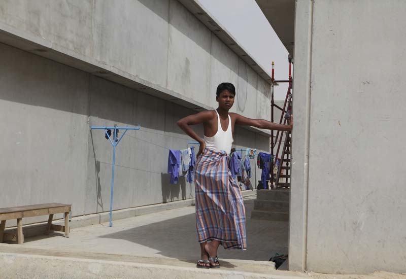 A labourer at the Nad Al Sheba camp in Dubai. A labourer at the Nad Al Sheba camp in Dubai.