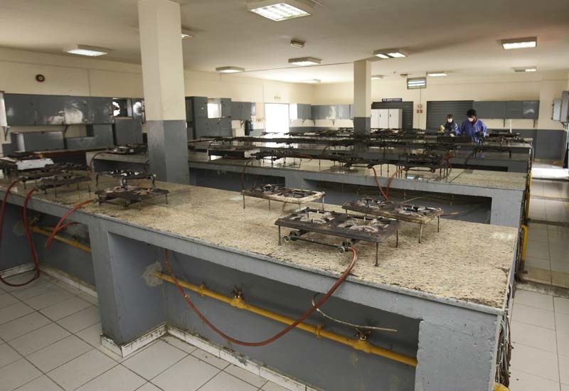A kitchen in one of the camps. A kitchen in one of the camps.
