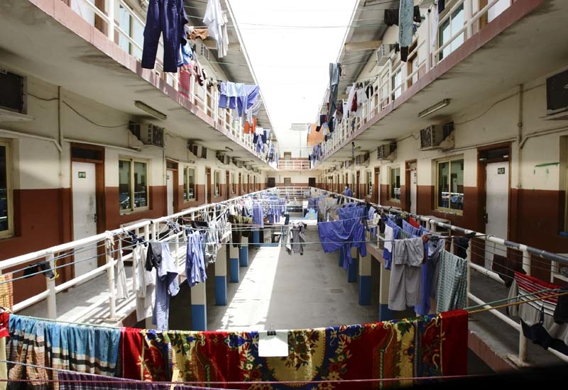 Washing hanging out to dry at Jebel Ali 2 camp. Washing hanging out to dry at Jebel Ali 2 camp.