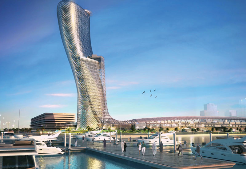 Capital Gate forms the centrepiece of the ADNEC mixed-use development Capital Gate forms the centrepiece of the ADNEC mixed-use development