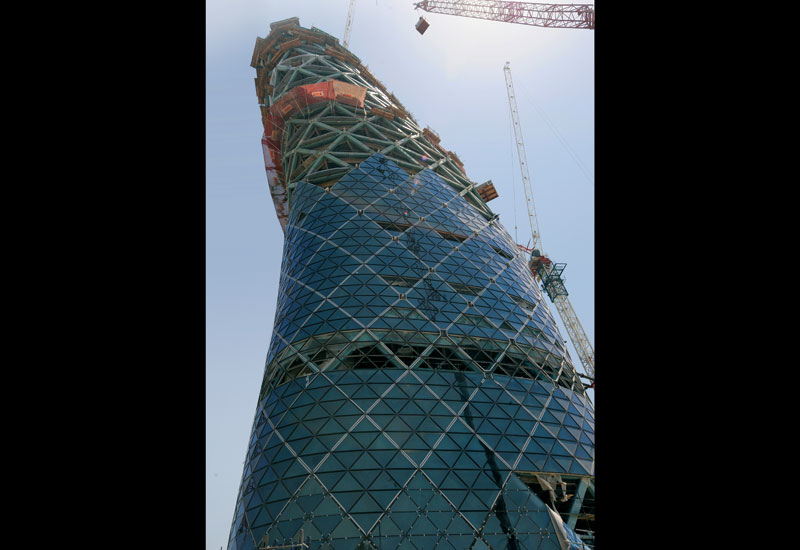 Capital Gate has used 13,200 tonnes of steel Capital Gate has used 13,200 tonnes of steel