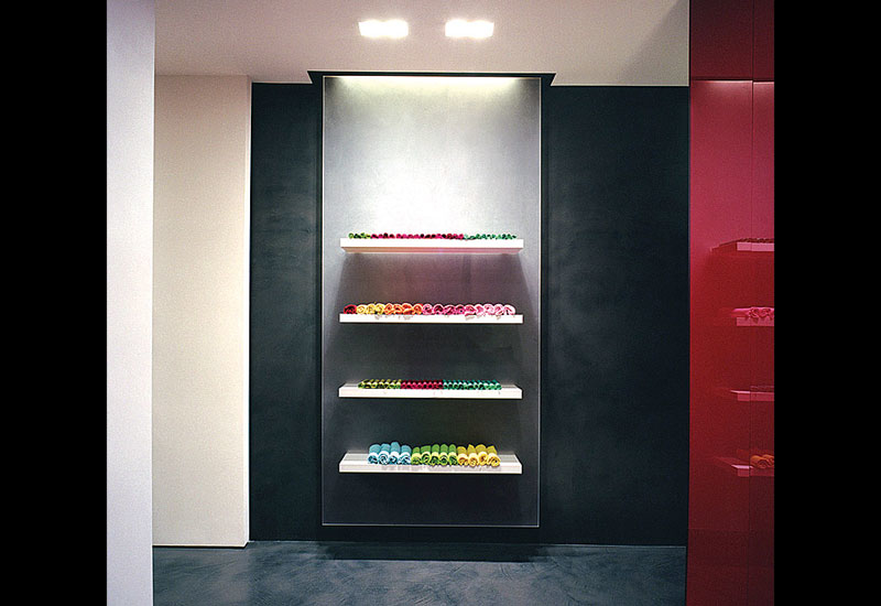 A PLS-designed boutique, located at Campomarzio 9, in Rome. A PLS-designed boutique, located at Campomarzio 9, in Rome.