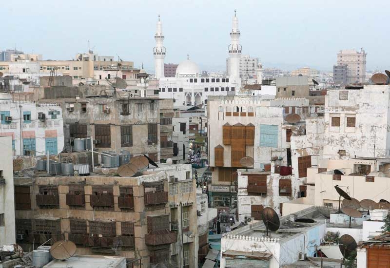 The collapse happened in the Al Manar district of Jeddah (Getty Images) The collapse happened in the Al Manar district of Jeddah (Getty Images)
