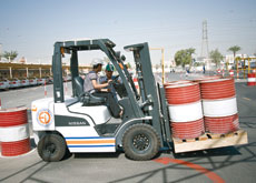 COURSES: The training required throughout the UAE to obtain a grade-7 or 8 licence requires the operator to drive a fork-lift truck. COURSES: The training required throughout the UAE to obtain a grade-7 or 8 licence requires the operator to drive a fork-lift truck.