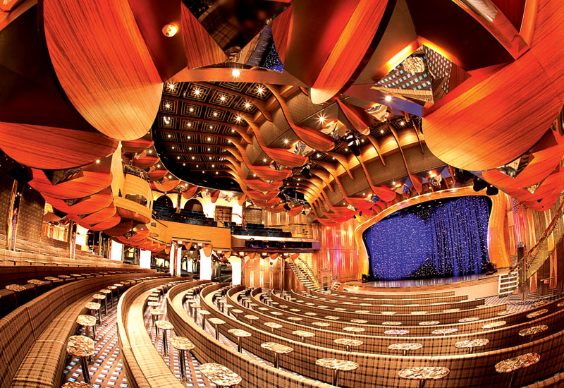 The theatre show lounge covers 1,300m?. The theatre show lounge covers 1,300m?.