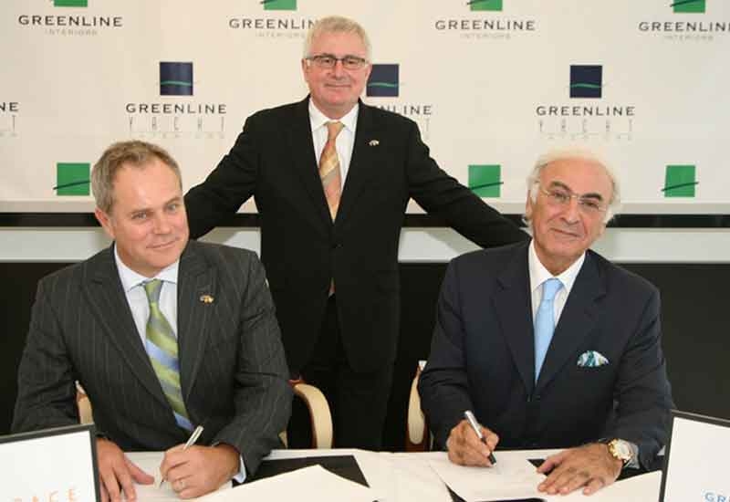 The agreement was signed by Samir Badro, chairman and CEO of Greenline Interiors, and Lance Sheppard, managing director of Aerospace Interiors The agreement was signed by Samir Badro, chairman and CEO of Greenline Interiors, and Lance Sheppard, managing director of Aerospace Interiors