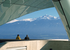 A view of the southern mountain range from Hungerburg Station. (Roland Halbe) A view of the southern mountain range from Hungerburg Station. (Roland Halbe)