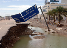 Cyclone Gonu caused extensive damage to Oman's infrastructure when it hit the country in June. (Getty Images) Cyclone Gonu caused extensive damage to Oman's infrastructure when it hit the country in June. (Getty Images)
