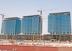Ongoing work at Downtown Jebel Ali: Taisei Corporation has won the contract for the towers. (Dmitry Dolzhanskiy/ITP Images) Ongoing work at Downtown Jebel Ali: Taisei Corporation has won the contract for the towers. (Dmitry Dolzhanskiy/ITP Images)