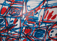 An abstract piece by Jean Dubeffett from the Diana Lowenstein Fine Arts, Miami. This art was exhibited at the Gulf Art Fair An abstract piece by Jean Dubeffett from the Diana Lowenstein Fine Arts, Miami. This art was exhibited at the Gulf Art Fair