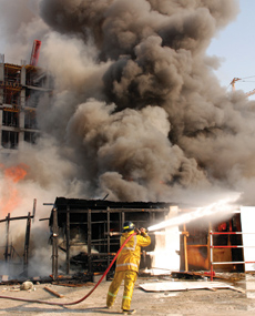 The construction phase is one of the most dangerous times in a building's history in terms of a fire occurring. The construction phase is one of the most dangerous times in a building's history in terms of a fire occurring.