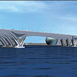 The 10-lane concrete box girder bridge will link Abu Dhabi with Saadiyat Island, which is positioned 500m off the coast of the UAE capital. The 10-lane concrete box girder bridge will link Abu Dhabi with Saadiyat Island, which is positioned 500m off the coast of the UAE capital.
