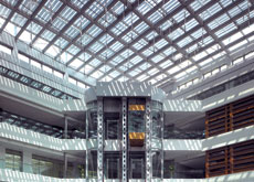 nterior of the Shanghai Tobacco Building uses skylights and vents to reduce energy usage. nterior of the Shanghai Tobacco Building uses skylights and vents to reduce energy usage.