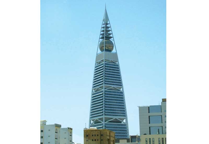 The Al Faisaliya Tower is another Riyadh landmark built by the Saudi Binladin Group. The Al Faisaliya Tower is another Riyadh landmark built by the Saudi Binladin Group.