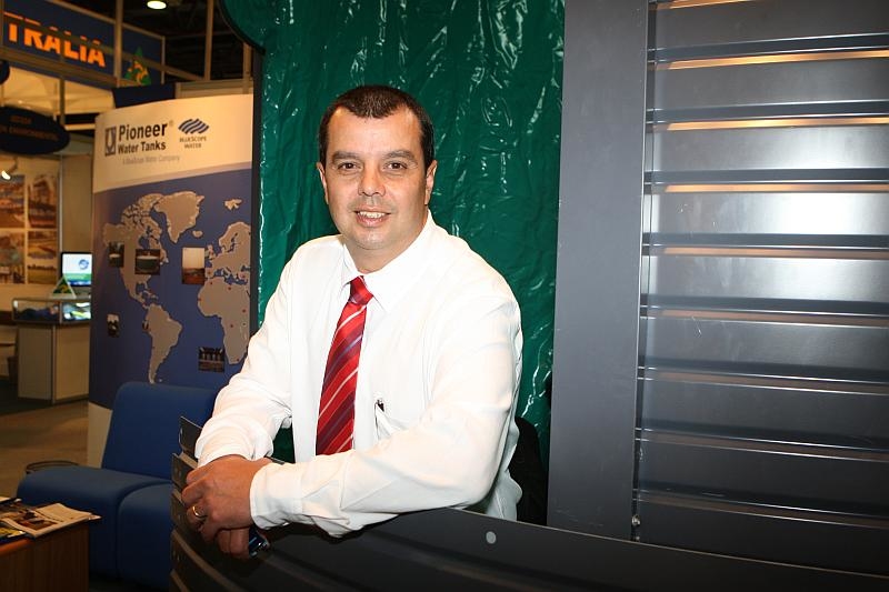 Mark D?Mello, president of BlueScope Water, says he is here to build brand recognition and meet clients from further afield. Mark D?Mello, president of BlueScope Water, says he is here to build brand recognition and meet clients from further afield.