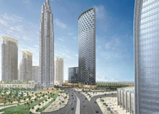 LOOK AT ME: The Burj Dubai will be highlighted from a European-style grand boulevard. LOOK AT ME: The Burj Dubai will be highlighted from a European-style grand boulevard.