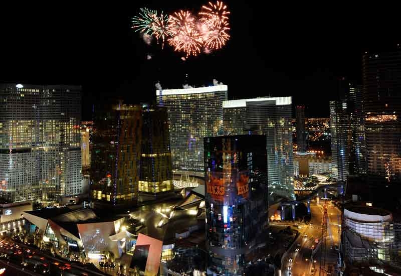 Fireworks explode during the grand opening of the Aria Resort & Casino at CityCenter December 16, 2009 in Las Vegas, Nevada. (Ethan Miller/Getty Image Fireworks explode during the grand opening of the Aria Resort & Casino at CityCenter December 16, 2009 in Las Vegas, Nevada. (Ethan Miller/Getty Image