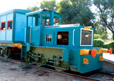 BIG TRAIN SET: The only loco known to survive since the railway in Port Rashid was dismantled now rests in a local park with some trucks. BIG TRAIN SET: The only loco known to survive since the railway in Port Rashid was dismantled now rests in a local park with some trucks.