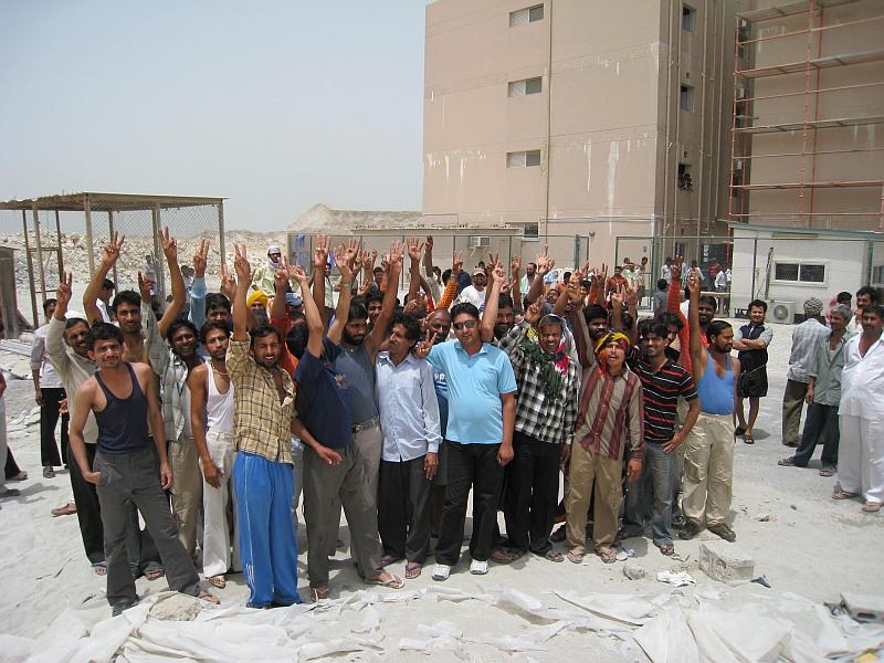 Workers for Al Hamad have been promised their wages for tomorrow Workers for Al Hamad have been promised their wages for tomorrow