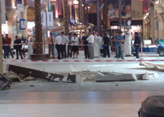 Debris litter the floor of Ibn Battuta mall following the collapse of decorative panels. Nakheel is investigating the incident. Debris litter the floor of Ibn Battuta mall following the collapse of decorative panels. Nakheel is investigating the incident.