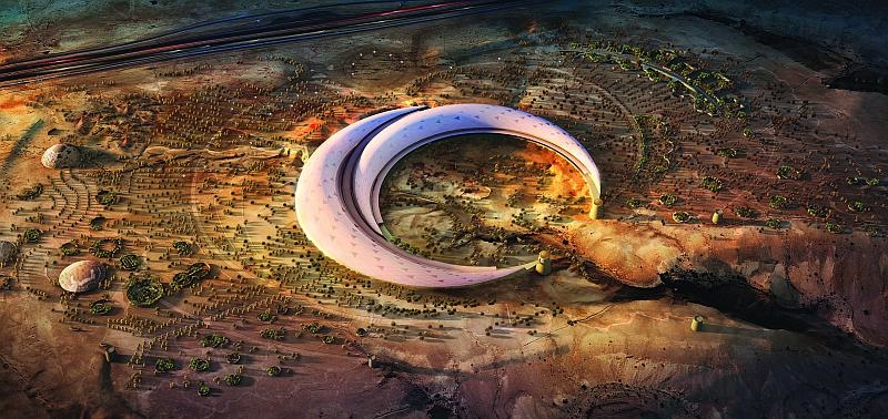 The giant botanical garden was commissioned by the City of Riyadh as a gift to King Abdullah of Saudi Arabia The giant botanical garden was commissioned by the City of Riyadh as a gift to King Abdullah of Saudi Arabia