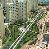 Nakheel?s redesigned masterplan shows the development of a park, which replaces the original canal idea. Nakheel?s redesigned masterplan shows the development of a park, which replaces the original canal idea.