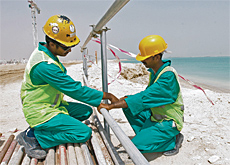 Island developments: Al Jaber Engineering and Contracting (ALEC) prepares to build two hotels on Saadiyat and Yas islands in Abu Dhabi. Island developments: Al Jaber Engineering and Contracting (ALEC) prepares to build two hotels on Saadiyat and Yas islands in Abu Dhabi.