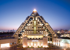 The Raffles hotel in Dubai is to have a tropical landscaped garden located 14 metres off the ground. The Raffles hotel in Dubai is to have a tropical landscaped garden located 14 metres off the ground.