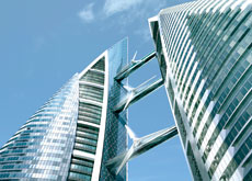 Bahrain World Trade Center (BWTC) a symbol of the nation's interest in sustainability. Bahrain World Trade Center (BWTC) a symbol of the nation's interest in sustainability.