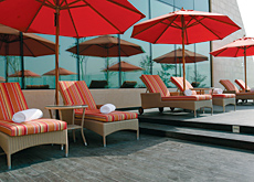 Rohmix International's teak decking was selected for the Raffles Hotel in Dubai Rohmix International's teak decking was selected for the Raffles Hotel in Dubai