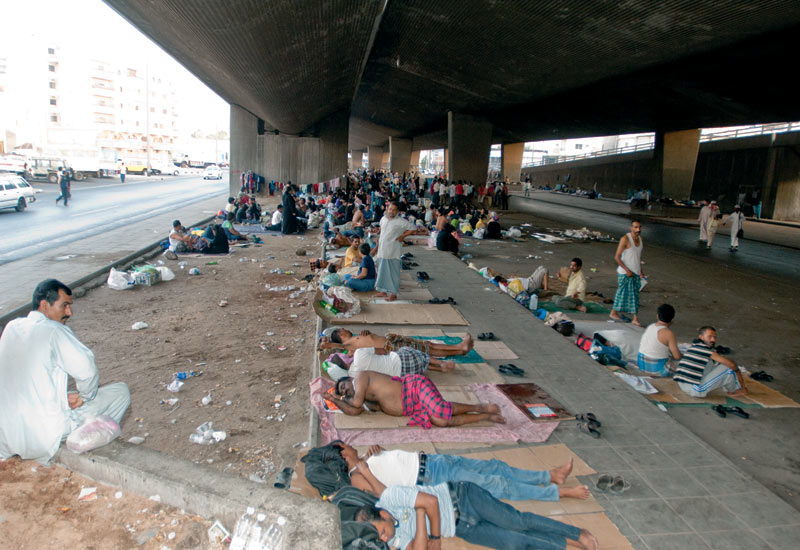 Hundreds of runaway migrant workers who have spent months, and in some cases years, living rough under the sitten bridge in downtown Jeddah. Hundreds of runaway migrant workers who have spent months, and in some cases years, living rough under the sitten bridge in downtown Jeddah.