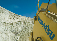 Komatsu suffered at the hands of Caterpillar's profit announcement. (DAVID BOILY/AFP/Getty Images) Komatsu suffered at the hands of Caterpillar's profit announcement. (DAVID BOILY/AFP/Getty Images)