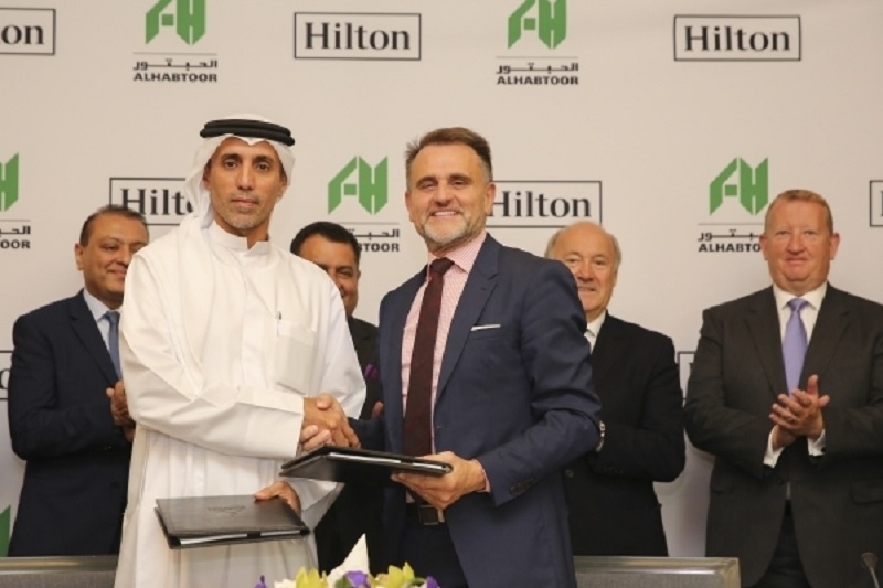 Mohammed Al Habtoor and Hilton's Ian Carter at Tuesday's signing Mohammed Al Habtoor and Hilton's Ian Carter at Tuesday's signing