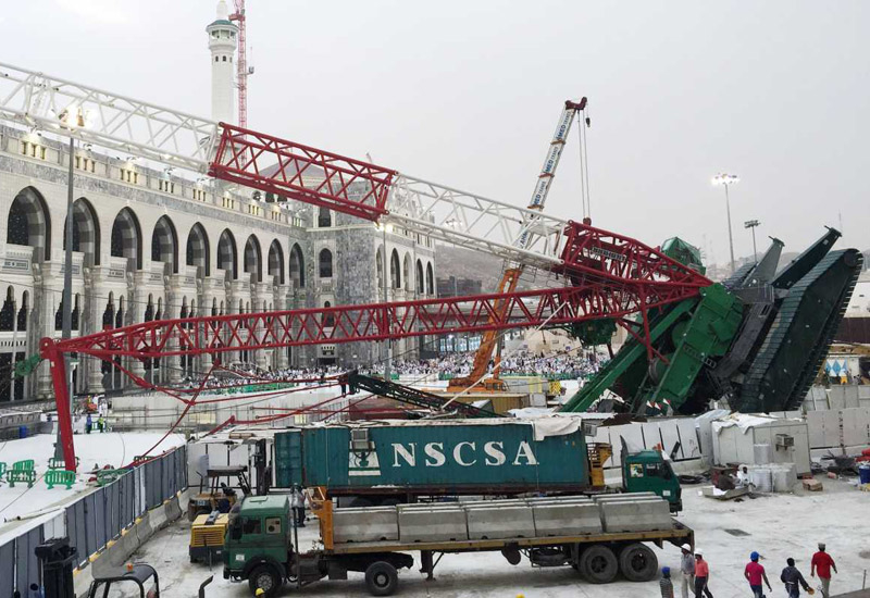 The 2015 Makkah crane accident resulted in the deaths of more than 100 people. The 2015 Makkah crane accident resulted in the deaths of more than 100 people.