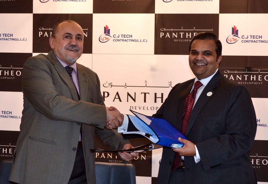 The value of CJ Tech Contracting's agreement with Pantheon Developments cannot be disclosed. The value of CJ Tech Contracting's agreement with Pantheon Developments cannot be disclosed.